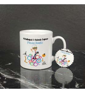 Metalurji ve Malzeme Mühendisi Kupa Bardak ve Anahtarlık Set 001