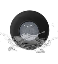 Su Geçirmez Mini Bluetooth Duş Hoparlörü (Siyah)
