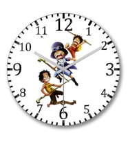 One Piece Ace Sabo Luffy Duvar Saati Bombeli Gercek Cam