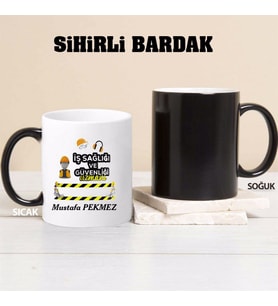 İş Sağlığı ve Güvenliği Uzmanı Kupa Bardağı Sihirli (Beyaz)