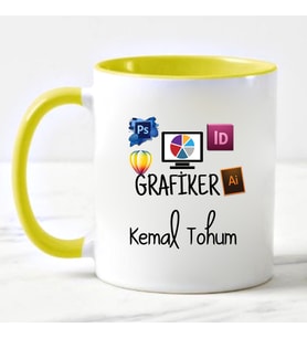 Grafiker Kupa Bardağı Sarı