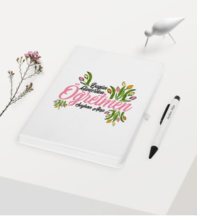 BK Gift Kişiye Özel Bugün Günlerden Öğretmen Temalı Beyaz Defter Kalem Hediye Seti - 1