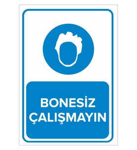 NEW JARGON - Bonesiz Çalışmayın Levhası - Sac Malzeme 35x50cm