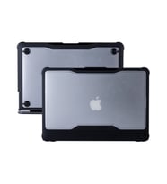 MacBook Air Kılıf HardCase Touch ID A1932 2018/2019 Uyumlu Darbe Emici OutDoorHF (Siyah)
