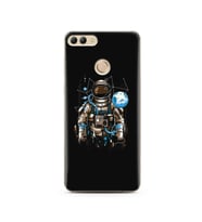 Uzay Astronot Tasarım Süper Şeffaf Silikon Telefon Kılıfı Huawei Y9 2018