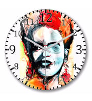 Frida Kahlo   Duvar   Saati Bombeli Gercek Cam