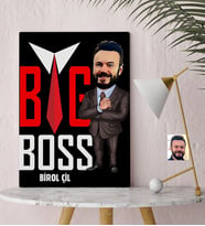 BK Gift Kişiye Özel Bay Big Boss Karikatür Kanvas Tablo 30x50cm  5