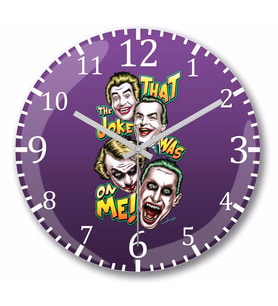 Joker That The Joke Was On Me Duvar Saati Bombeli Gercek Cam