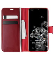 Microsonic Samsung Galaxy S20 Ultra Kılıf Delux Leather Wallet Kırmızı