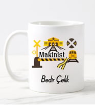 Makinist Kupa Bardağı (Beyaz)