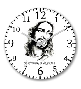 Jesus Cristo Duvar Saati Bombeli Gercek Cam