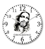 Jesus Cristo Duvar Saati Bombeli Gercek Cam