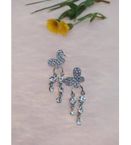 Vintage Otantik Sevimli Sallantılı Anadolu Kelebek Swarovski Taşlı Küpe