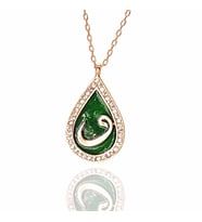 Zirkon Taşlı Damla Model Rose Renk Vav Harfi Bayan Gümüş Kolye 6018608144150