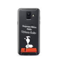 Snoopy Tasarımlı Süper Şeffaf Silikon Telefon Kılıfı Samsung A6 (2018)