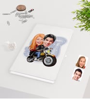 BK Gift Kişiye Özel Sevgililer Karikatürlü Beyaz Defter-17