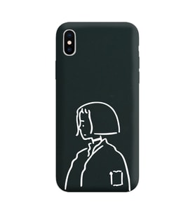 Iphone Xs Max Çizgi Tasarımlı Siyah Lansman Telefon Kılıfı