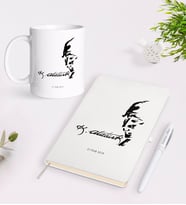 BK Gift Kişiye Özel Atatürk Temalı Beyaz Defter Kalem Kupa Seti-21 (Model 1)