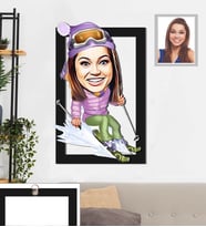Kişiye Özel Sporcu Karikatürlü 3D Ahşap Tablo 30x47 Bayan-5