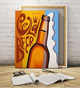 Beer Tasarımlı Kanvas Tablo 50x70cm 5