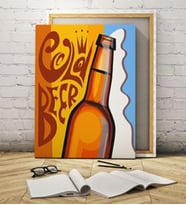 Beer Tasarımlı Kanvas Tablo 50x70cm 5