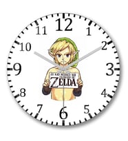 Link Zelda Duvar Saati Bombeli Gercek Cam