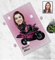 Kişiye Özel Bayan Karikatürlü A4 99 Parça Puzzle Model-10