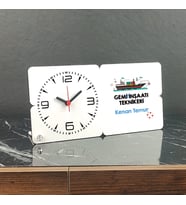 Gemi İnşaatı Teknikeri Ahşap Masa Saati