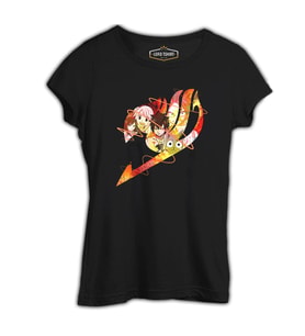 Fairy Tail Siyah Kadın Tshirt