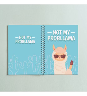 No ProbLama Lama Tasarım Spiralli A5 96 Yaprak Çizgisiz Defter PYTKDT0240