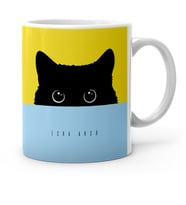 BK Gift Kişiye Özel Black Kitty Tasarımlı Beyaz Kupa Bardak  1
