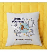 Adalet Öğretmenine Hediye Yastık