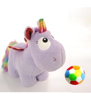 İthal 1. Kalite Peluş Kanatlı Unicorn (50cm) ve Soft TOP (Lila)