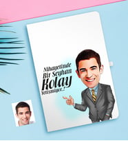 BK Gift Kişiye Özel Bay Kolay Yetişmiyor Karikatürlü Beyaz Defter-2