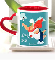 BK Gift Kişiye Özel Anneler Günü Temalı Kırmızı Kalpli  Kupa Bardak Kk10