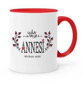 BK Gift Kişiye Özel Yılın En İyi Annesi Kırmızı Kupa Bardak  3