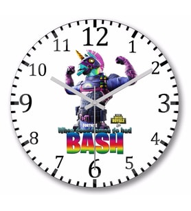 Fortnite Bash  Duvar Saati Bombeli Gercek Cam