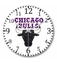 Chicago Basketboll Duvar Saati Bombeli Gercek Cam