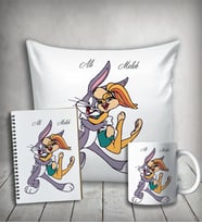 Kişiye Özel Buggs Buny Yastık & Kupa & Defter