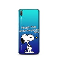 Snoopy Tasarımlı Süper Şeffaf Silikon Telefon Kılıfı Huawei Y7 Prime 2019