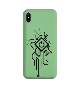 Iphone X Çizgi Tasarımlı Yeşil Lansman Telefon Kılıfı