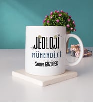 Jeoloji Mühendisi Kupa Bardak ve Taş Bardak Altlığı Seti