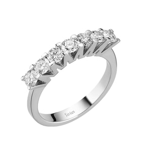 Sirius E Renk 0,98 Karat Pırlanta 7 Taş Yüzük 0704R0203