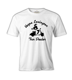 Vespa - Fun Dealer Beyaz Erkek Tshirt