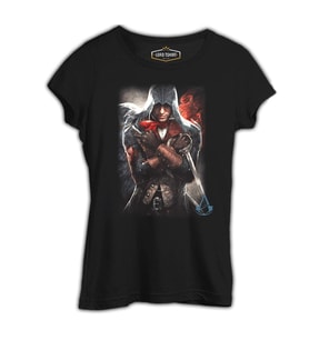 Assassin's Creed - Arno 2 Siyah Kadın Tshirt