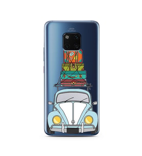 Tatil Araba Tasarımlı Süper Şeffaf Silikon Telefon Kılıfı Huawei Mate 20 Pro