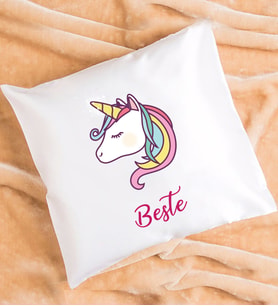 Unicorn Tasarımlı Kişiye Özel Unicorn Yastık