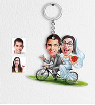 BK Gift Kişiye Özel Evleniyoruz Karikatür Anahtarlık  3