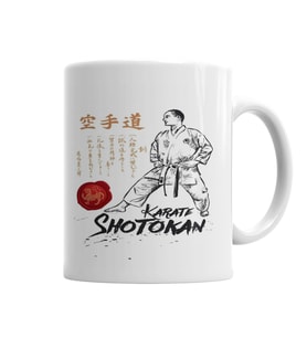Karate Shotokan Dojo kun Kupa Bardak Porselen