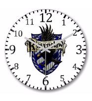 Ravenclaw  Logo  Duvar Saati Bombeli Gercek Cam